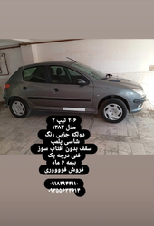  فروش خودروی پژو 206 تیپ 2 مدل 1384 با ظاهر سالم و رنگ خاکستری در پارکینگ امن